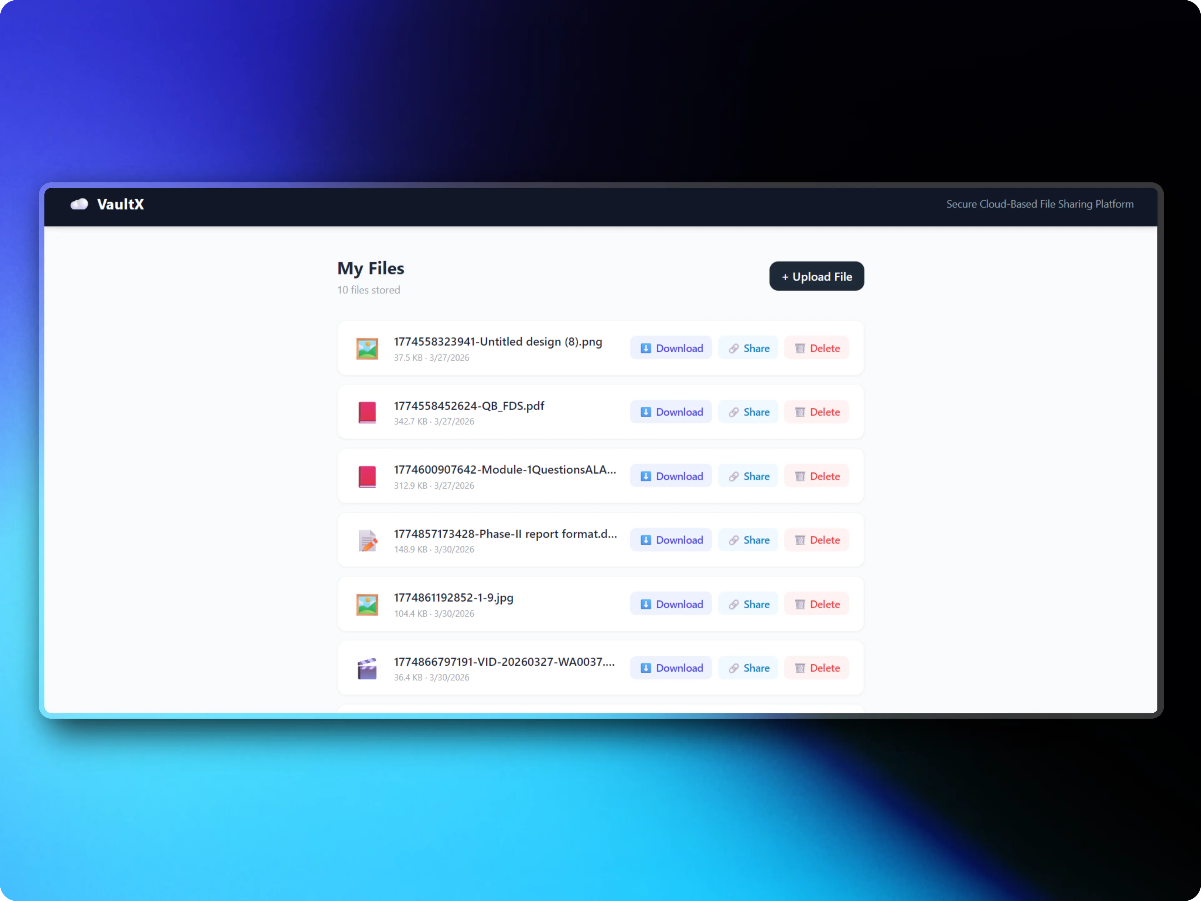 Vault-X project cover